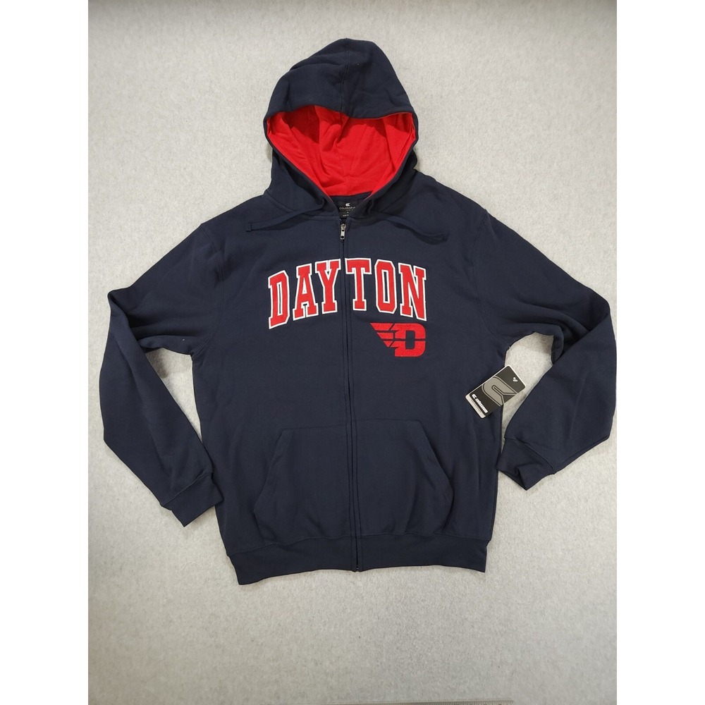 Colosseum Dayton Navy Hoodie with Red Lining - Picture 14 of 16